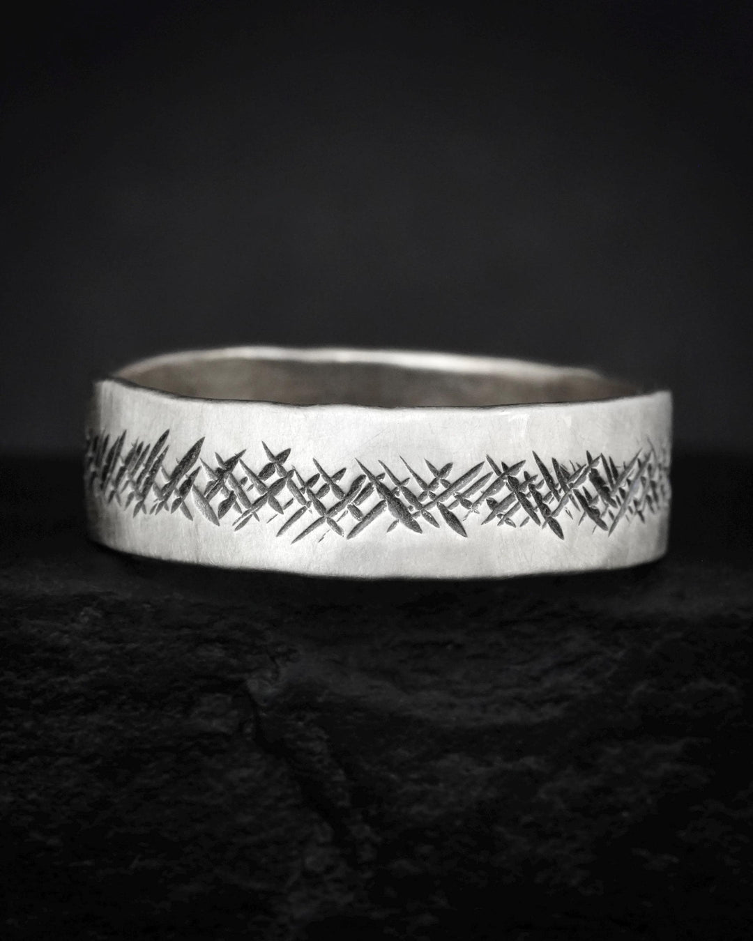 Criss-Cross Textured Band Ring