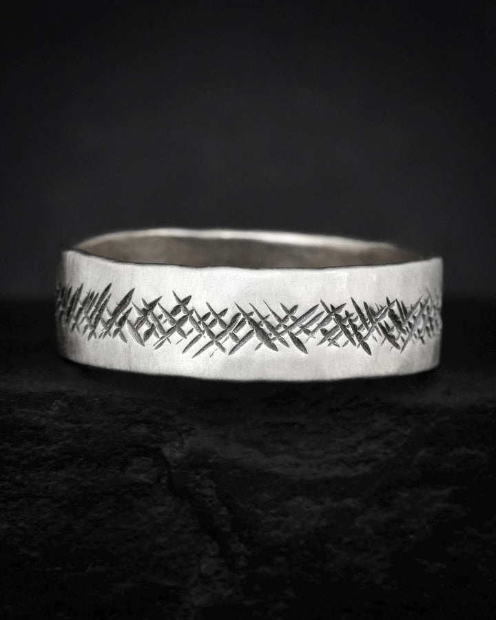 Criss-Cross Textured Band Ring