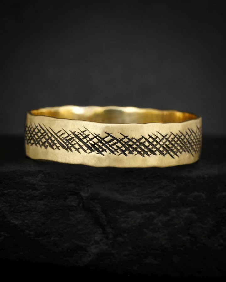 Criss-Cross Textured Band Ring