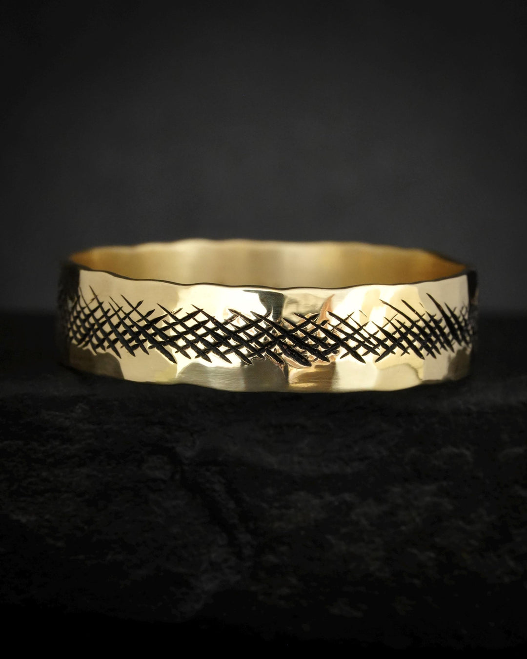 Criss-Cross Textured Band Ring