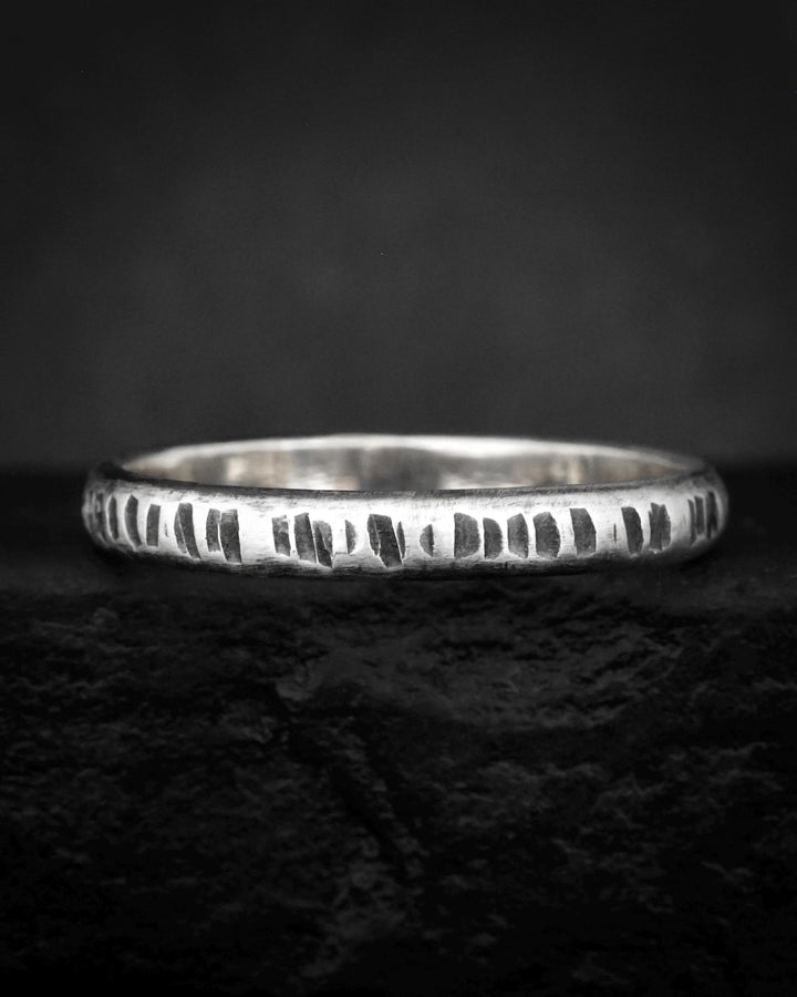 Hammered Birch Tree Band Ring