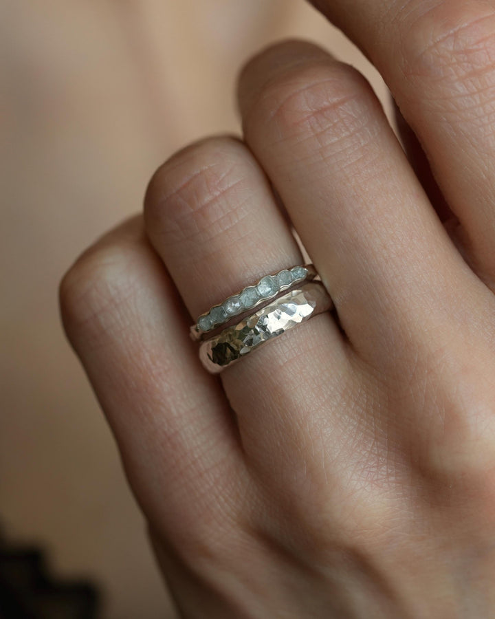 SET of 2 Hammered Rings
