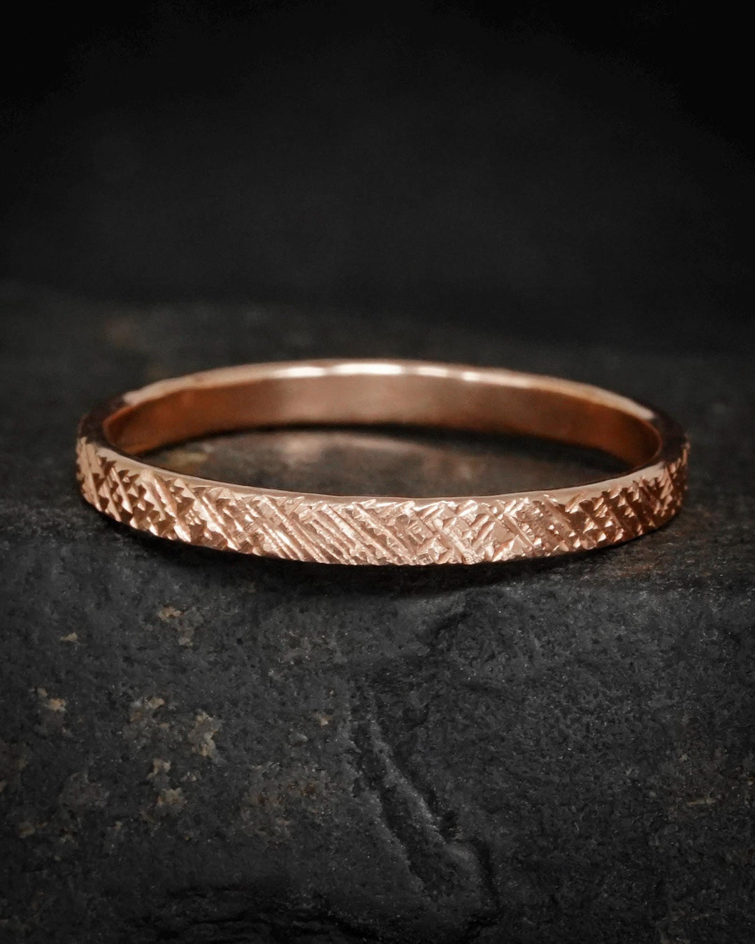 Textured Gold Wedding Band Ring