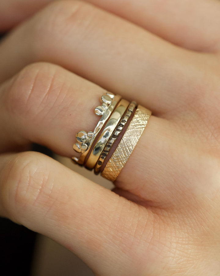 Patterned Wedding Band Ring