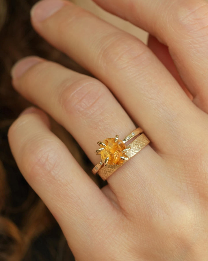 Patterned Wedding Band Ring