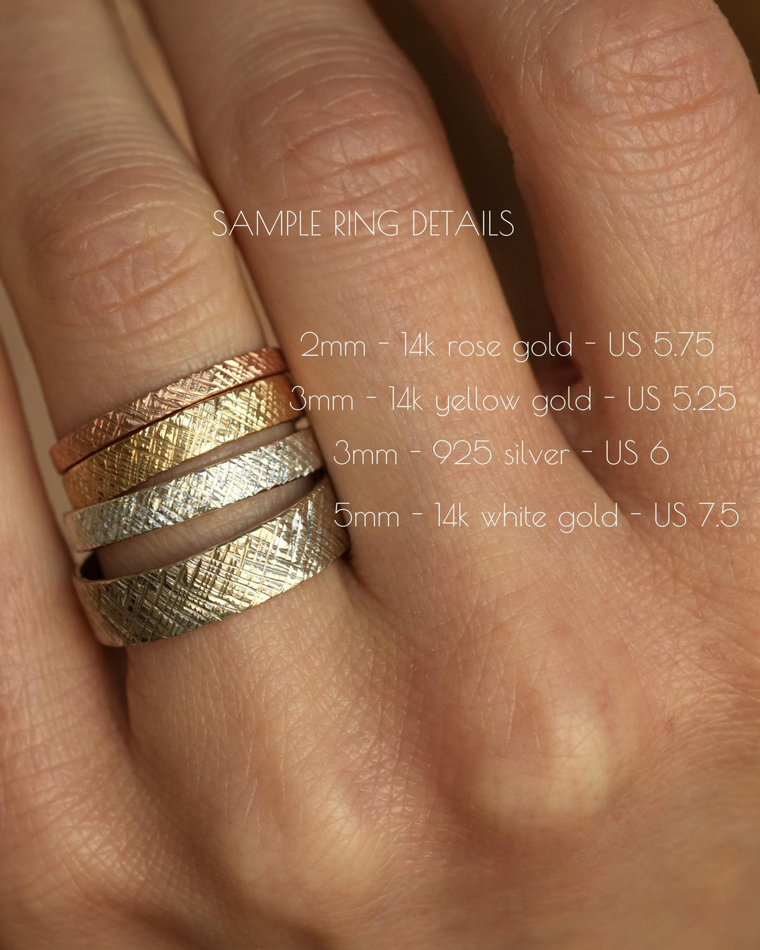 Textured Gold Wedding Band Ring