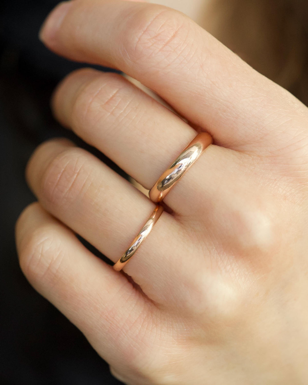 Classical Wedding Band Ring Set
