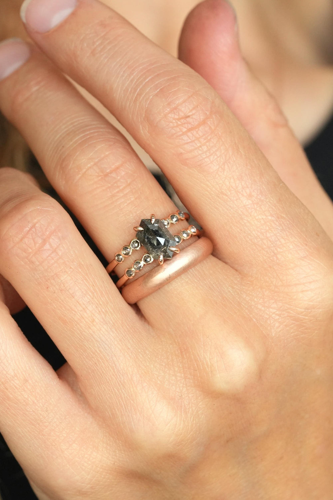 Matching 14k Gold Wedding Band Set
