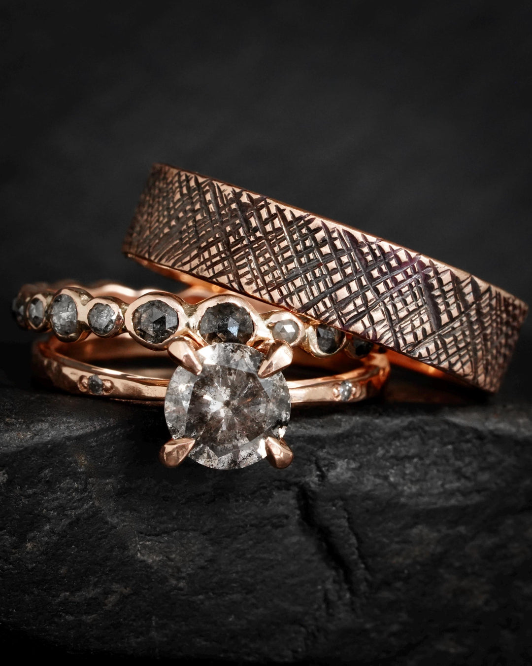 Patterned Wedding Band Ring