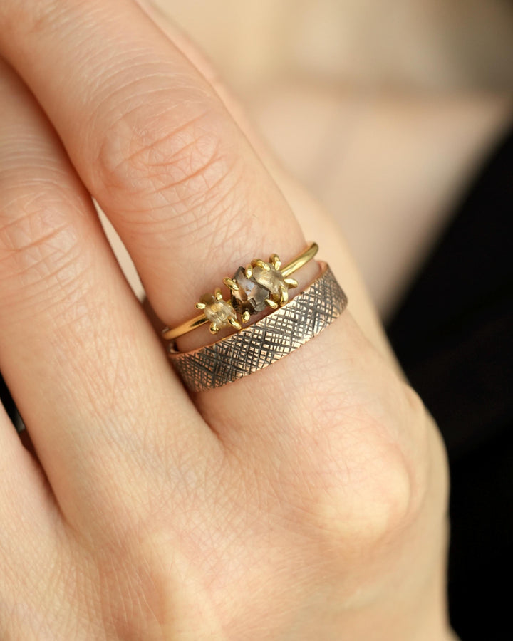 Patterned Wedding Band Ring