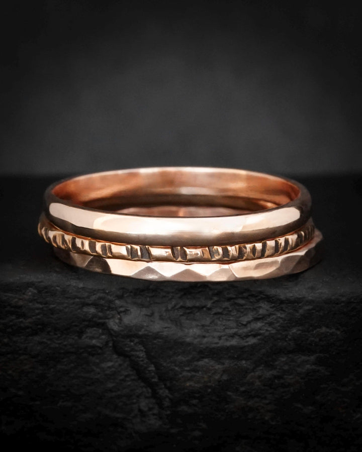 Solid Gold Stacking Ring Set