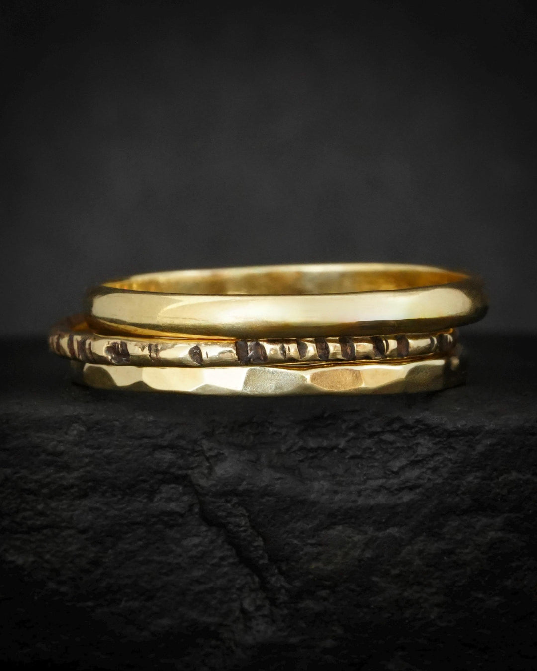 Solid Gold Stacking Ring Set