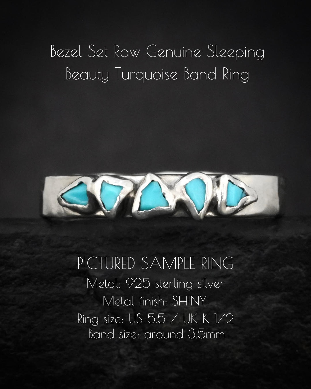 Sleeping Beauty Turquoise Band Ring