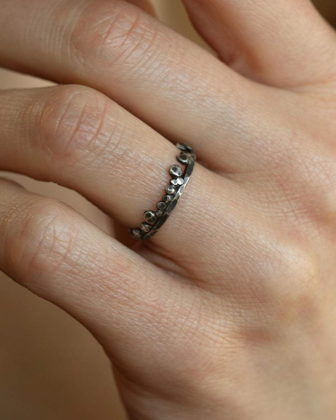 Rustic Silver Stacking Ring Set