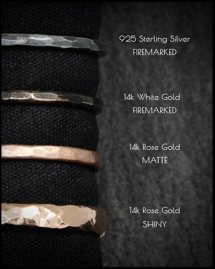 1.5mm Slim Hammered Everyday Ring