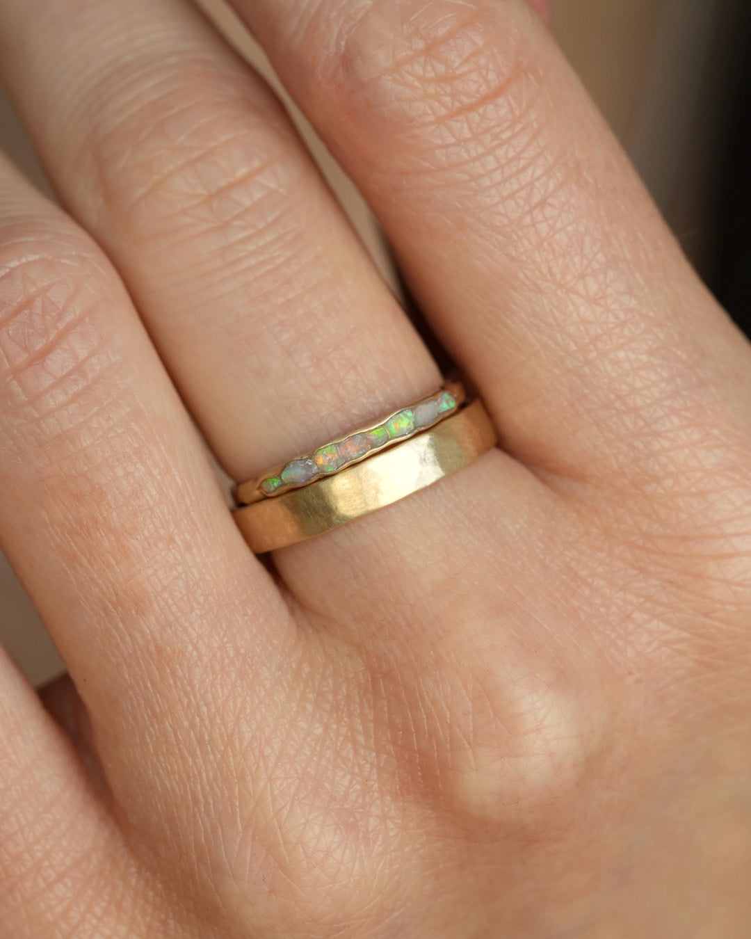 3mm Hammered Band Ring