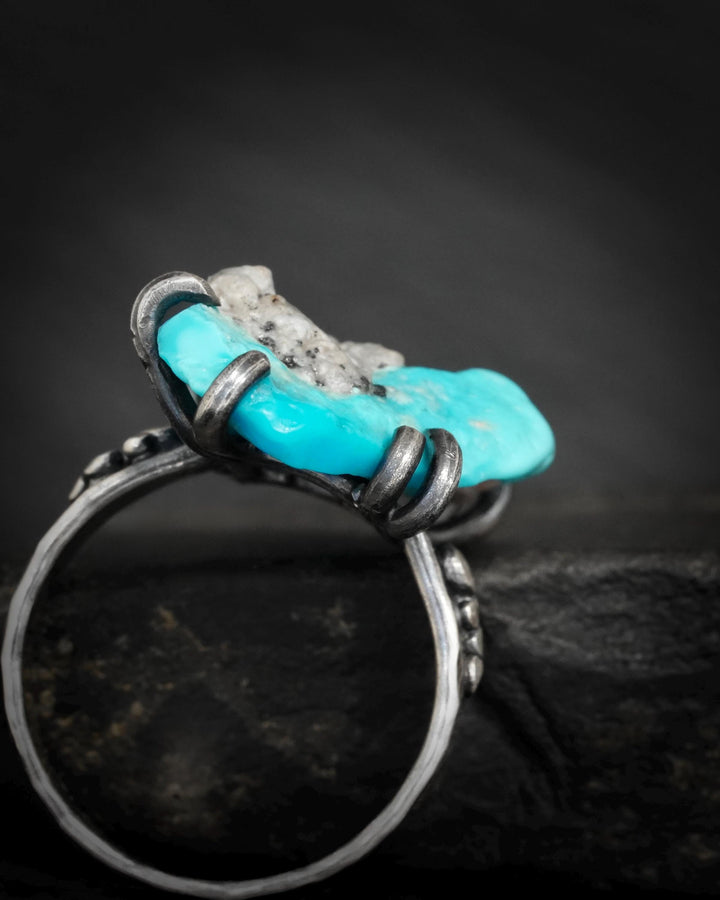 Raw Sleeping Beauty Turquoise Ring