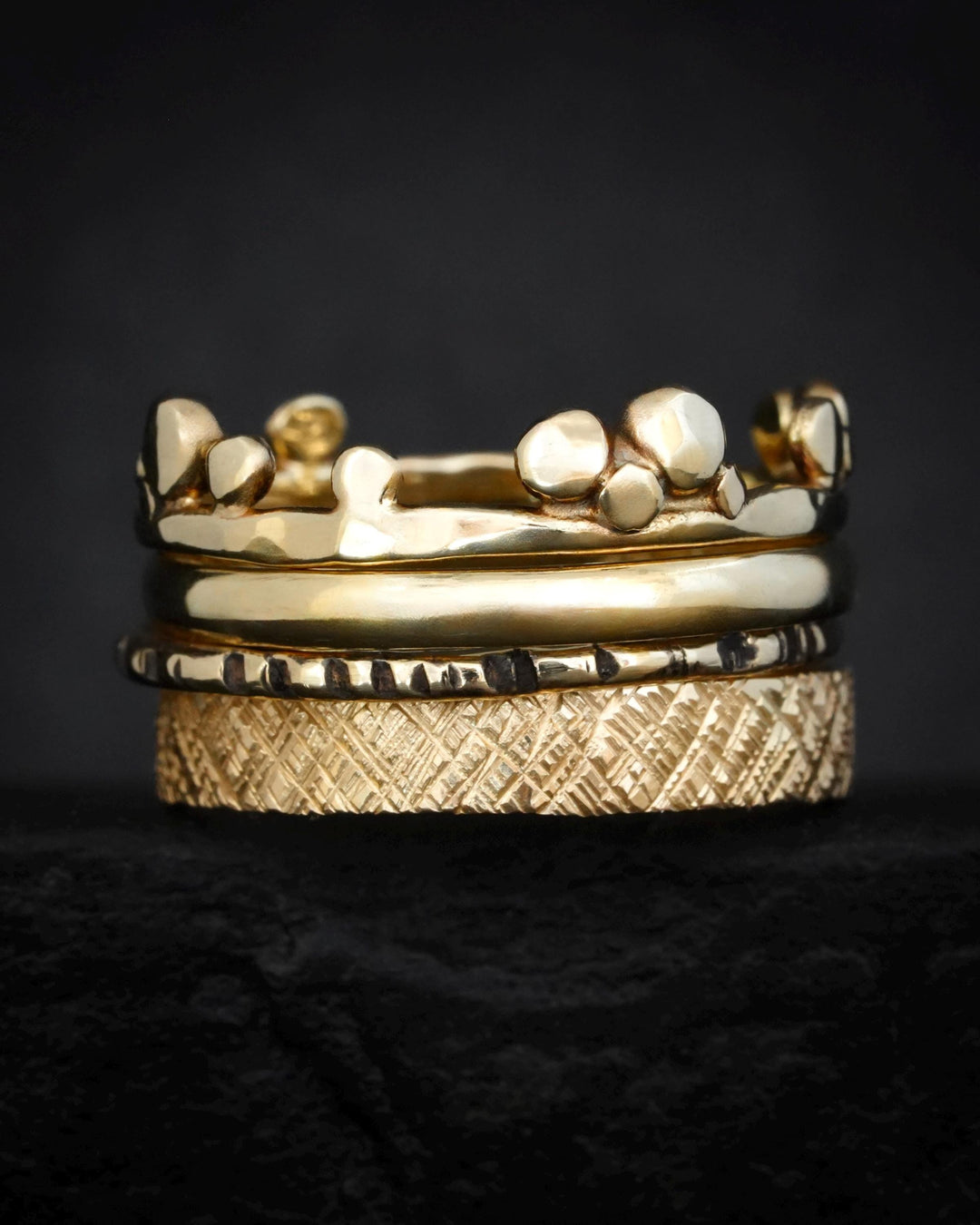 Minimalist Gold Stacking Ring Set