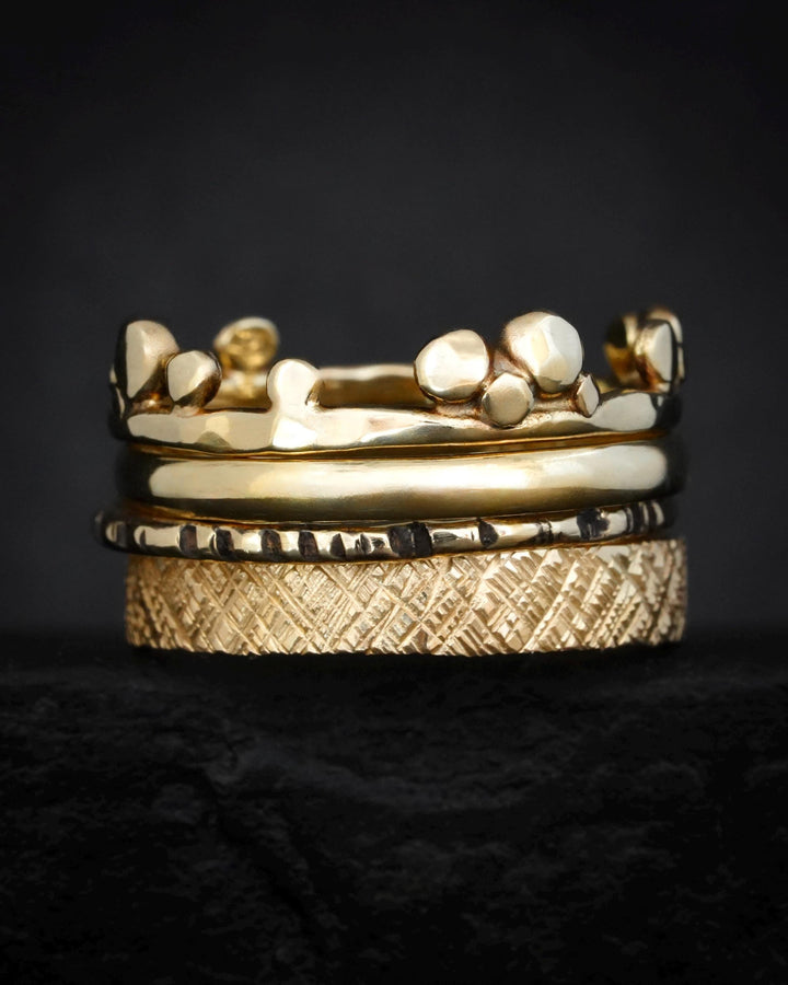 Minimalist Gold Stacking Ring Set