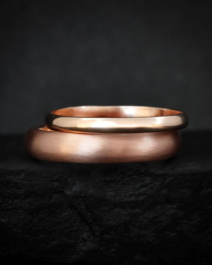 Matching 14k Gold Wedding Band Set