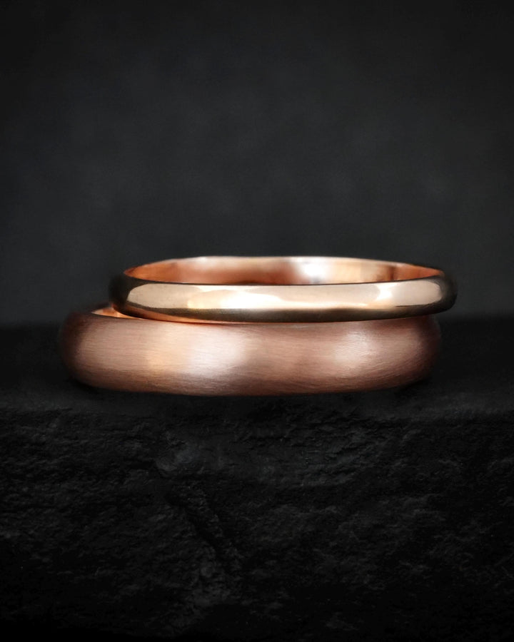 Matching 14k Gold Wedding Band Set