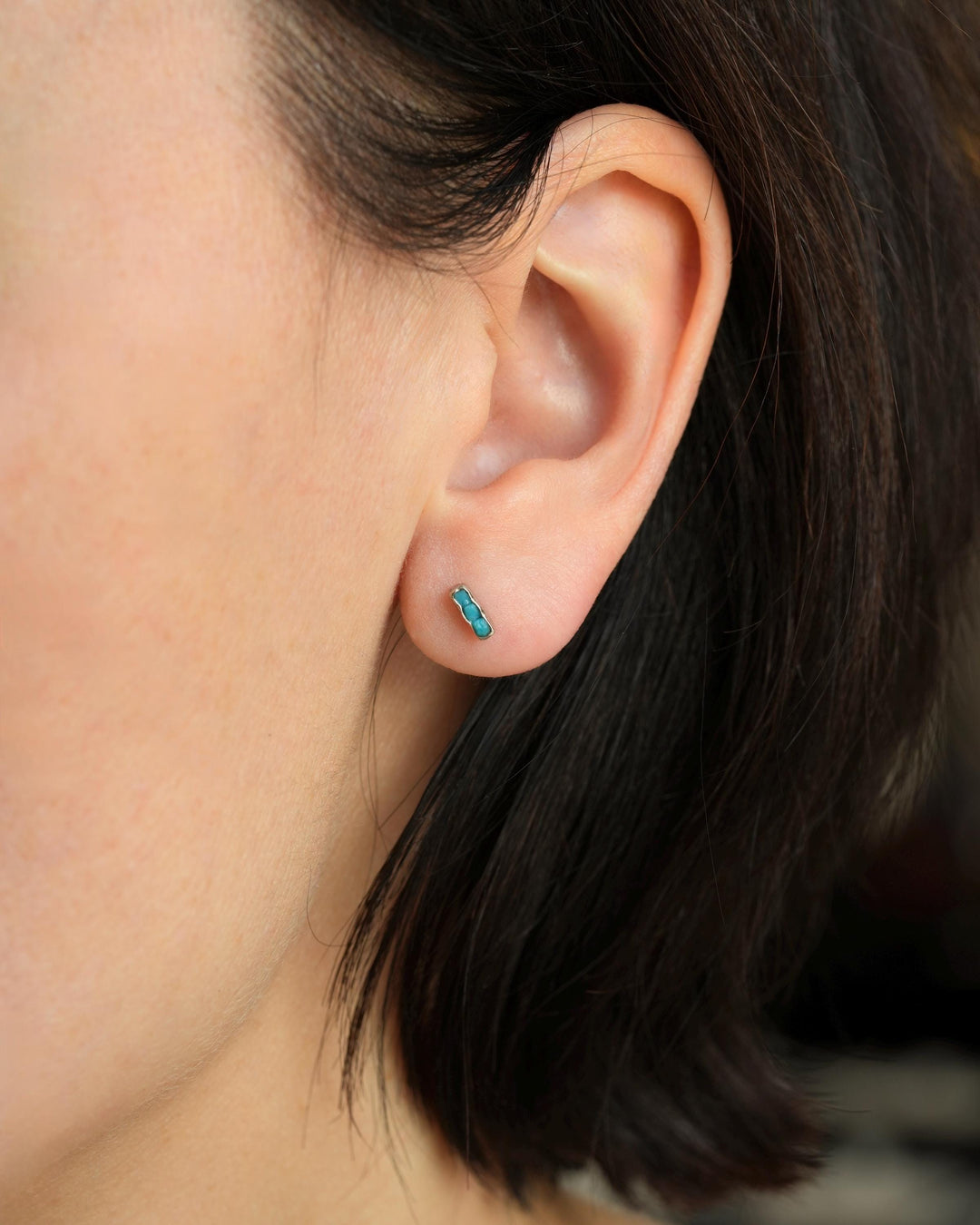 Sleeping Beauty Turquoise Bar Studs