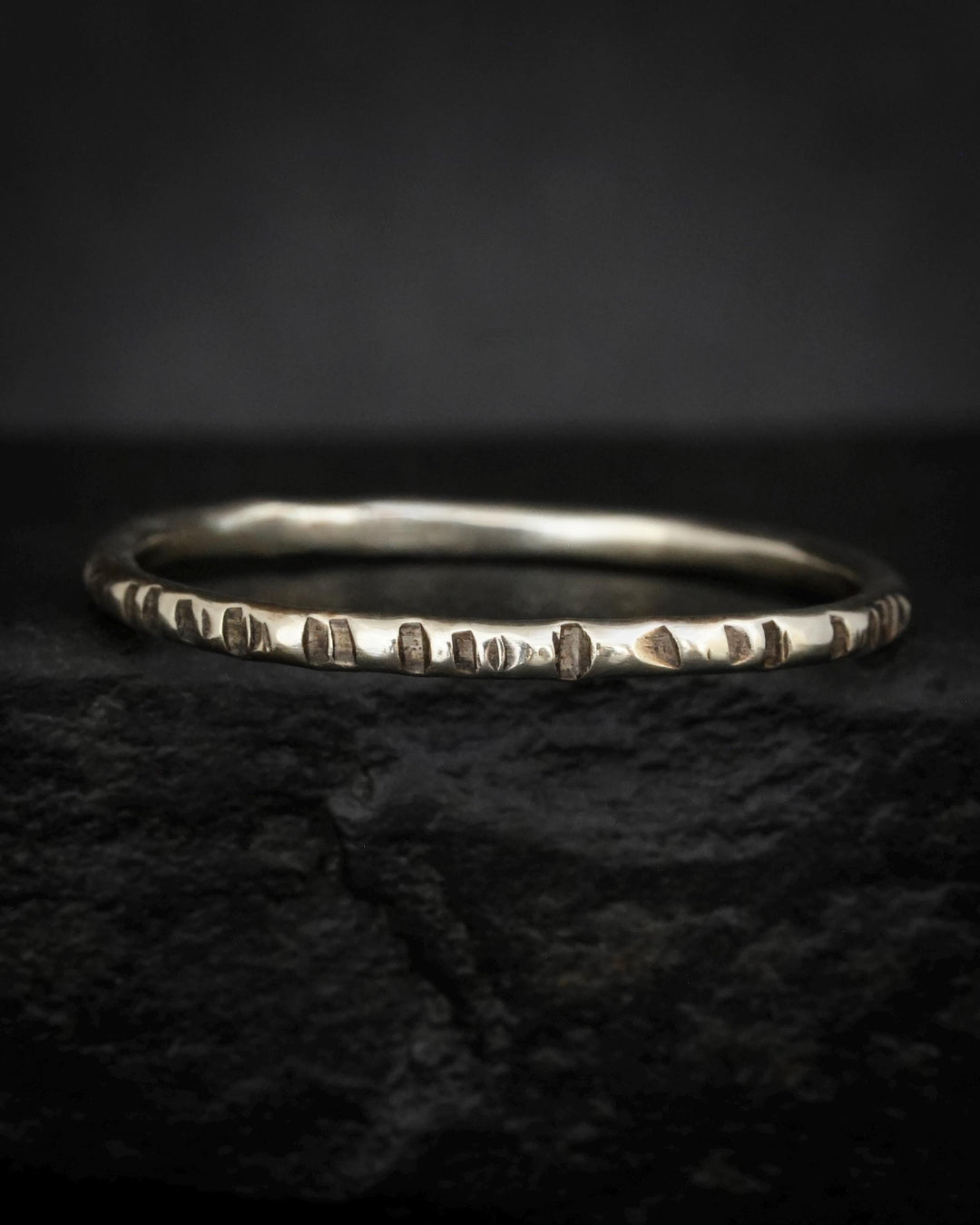 1.3mm Skinny Striped Stacking Band