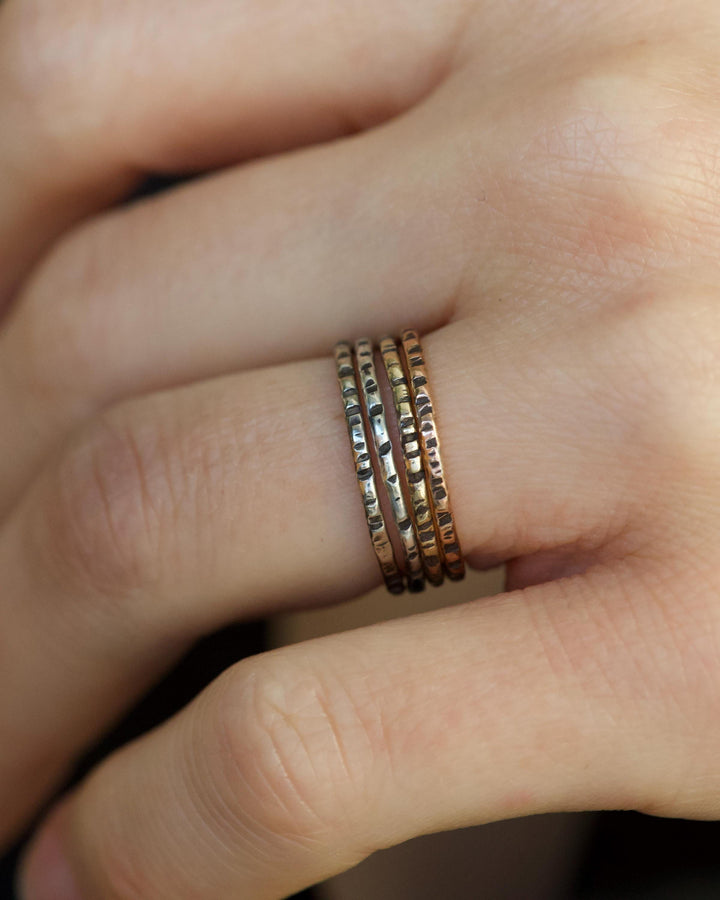 1.3mm Skinny Striped Stacking Band