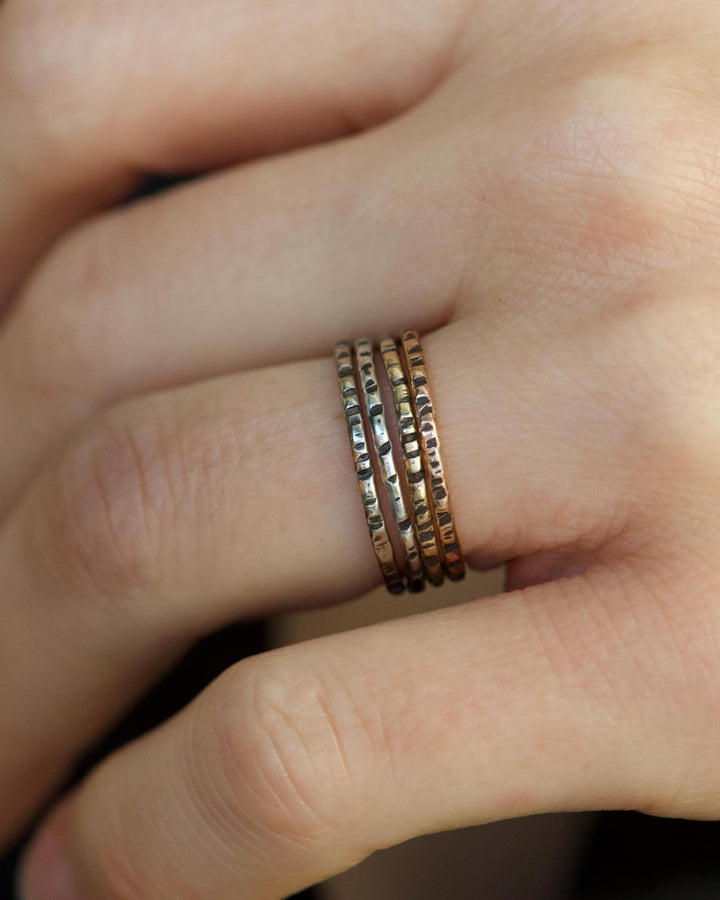 1.3mm Skinny Striped Stacking Band