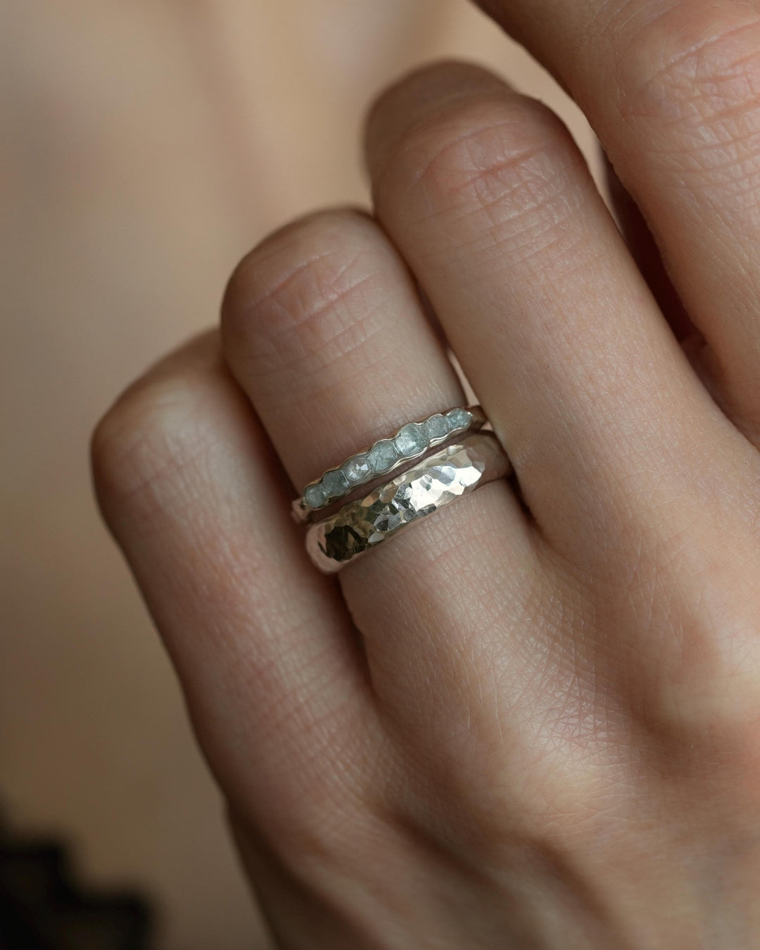 4.5mm Hammered Band Ring