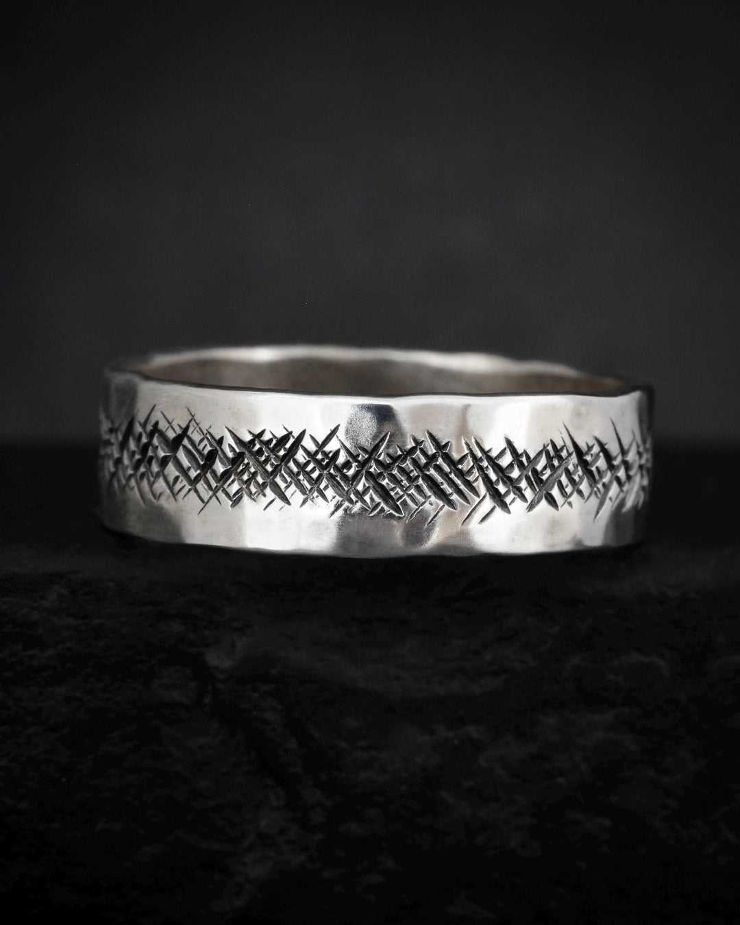 Criss-Cross Textured Band Ring
