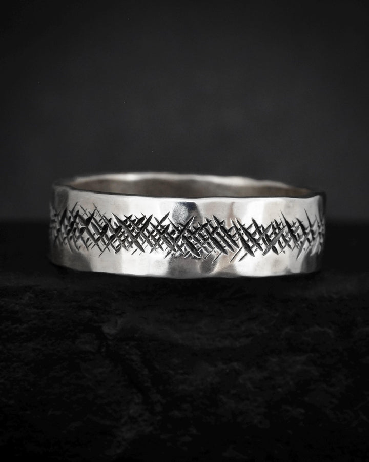 Criss-Cross Textured Band Ring