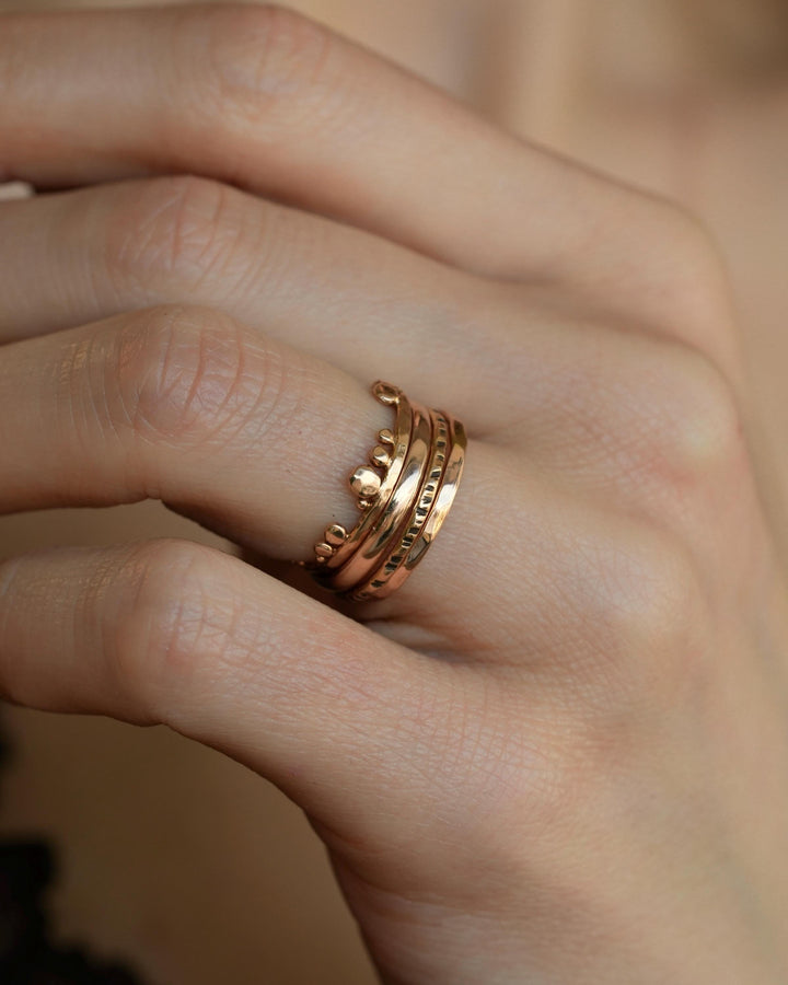 Set of 4 Textured Rings