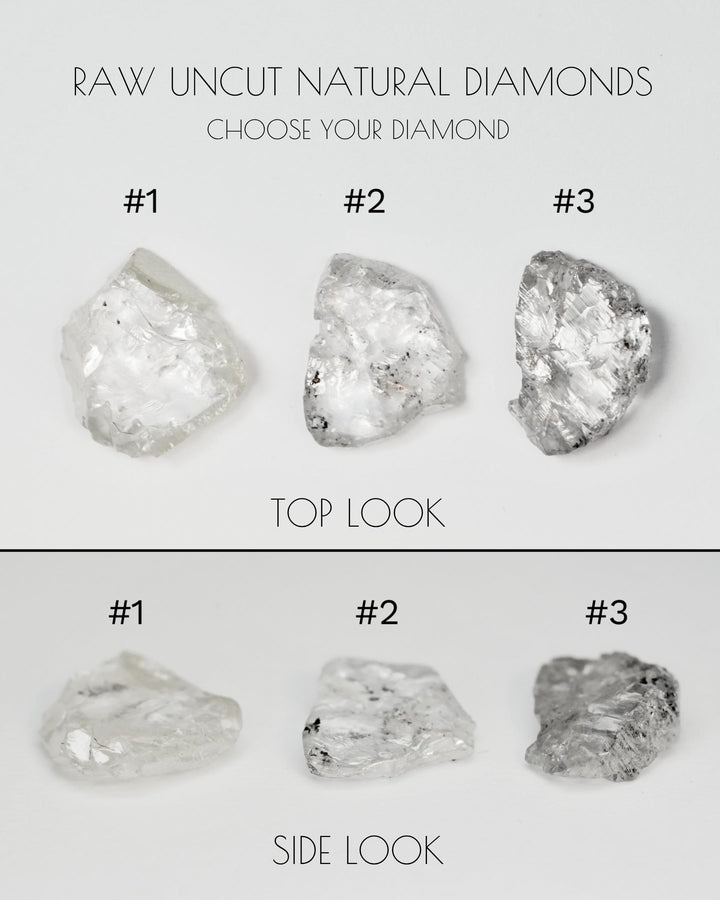 Double Band Raw Diamond Ring