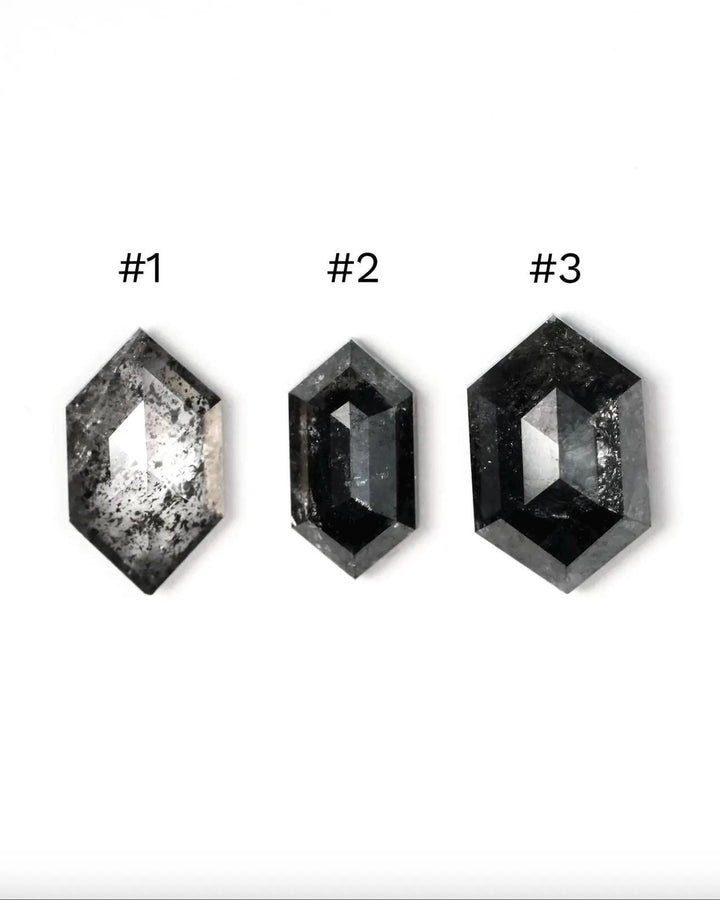 Hexagon Diamond Double Band Ring
