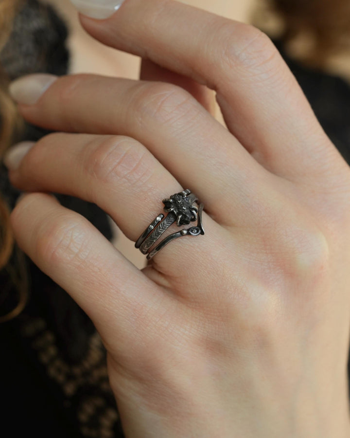 Black Diamond Engagement Ring