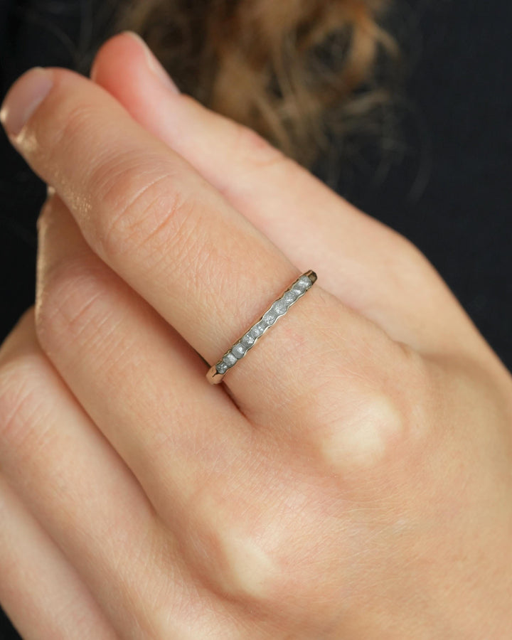 Raw White Diamond Band Ring