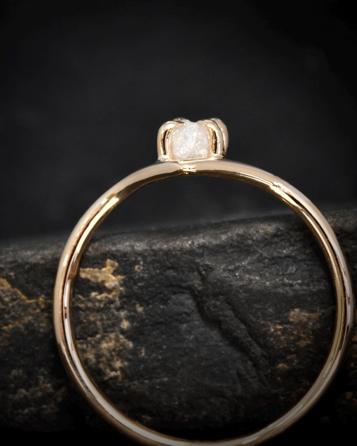 Raw Diamond Wave Ring