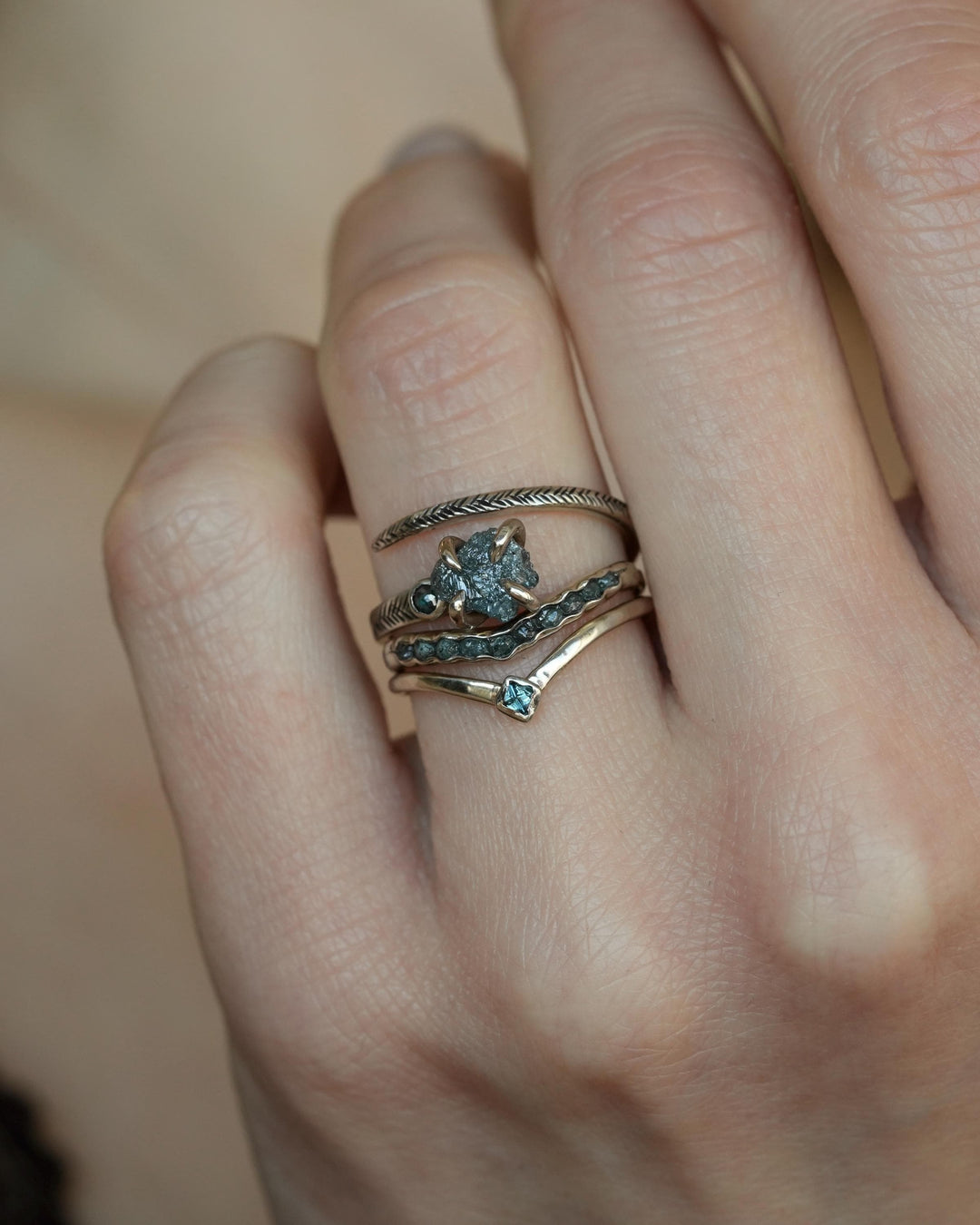 Blue Diamond Ring