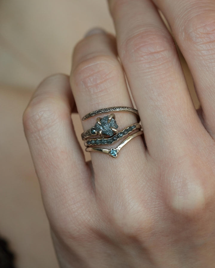 Blue Diamond Ring