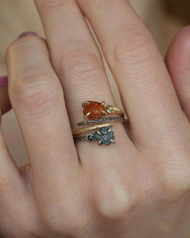Blue Diamond Ring