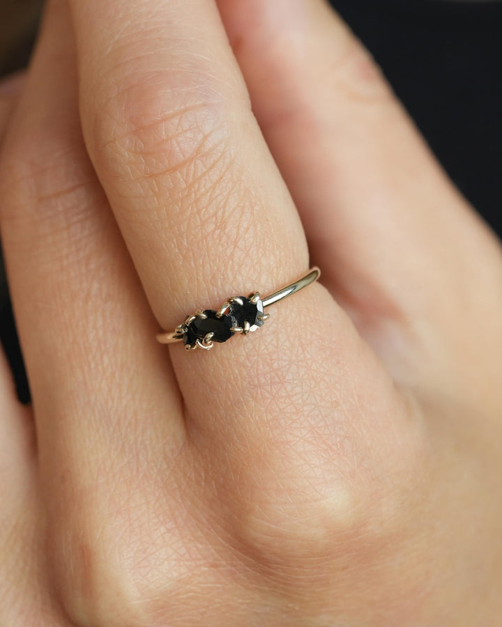 Dainty Everyday Black Diamond Ring