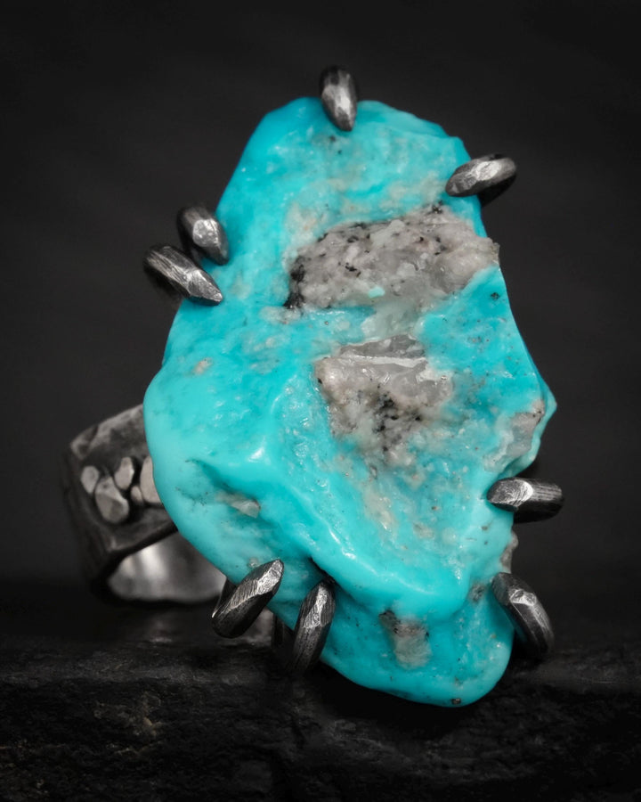 Raw Sleeping Beauty Turquoise Ring