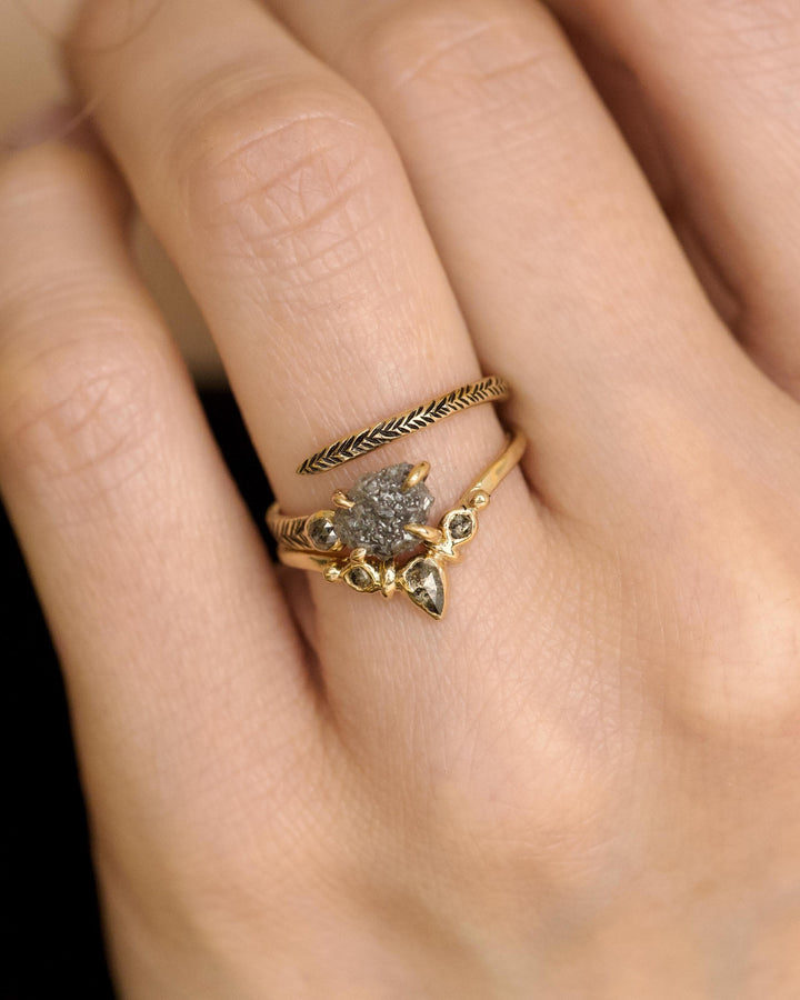 Grey Diamond Ring