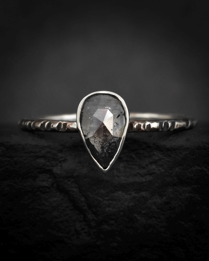 Rustic Galaxy Pear Diamond Ring