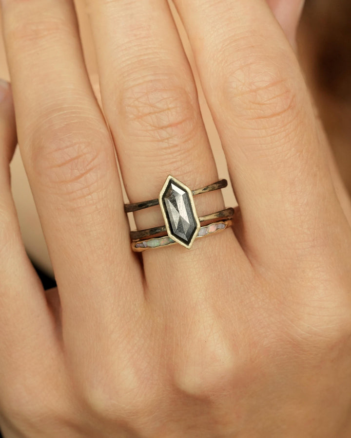 Hexagon Diamond Ring