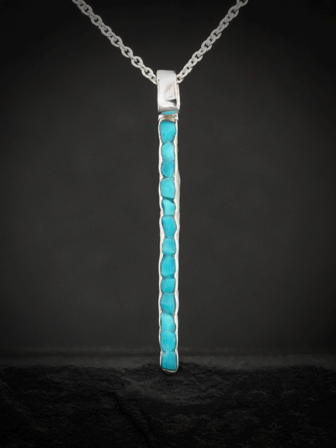 Raw Sleeping Beauty Turquoise Necklace