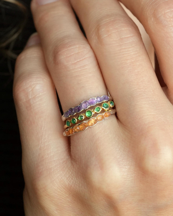 Raw Garnet Ring