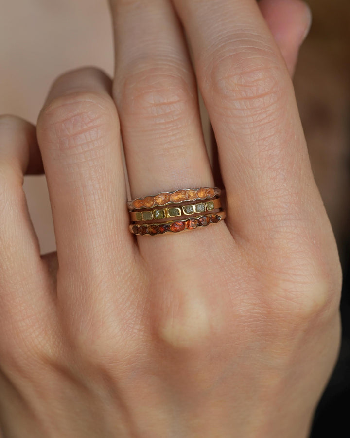 Raw Garnet Ring