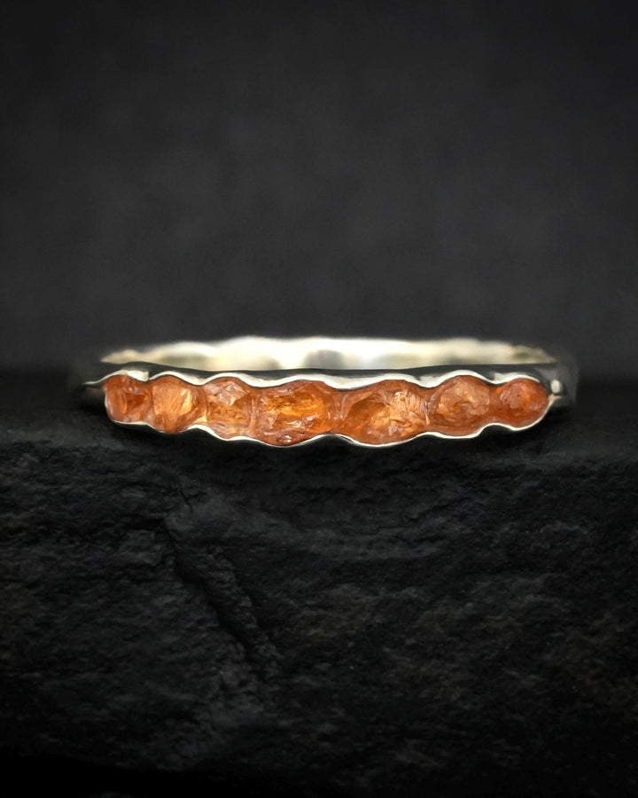 Raw Spessartite Garnet Band